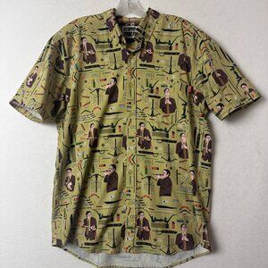 The RSVLTS Roosevelt The Office‎ Dwight Schrute  Button Up Comedy Shirt Sz Large